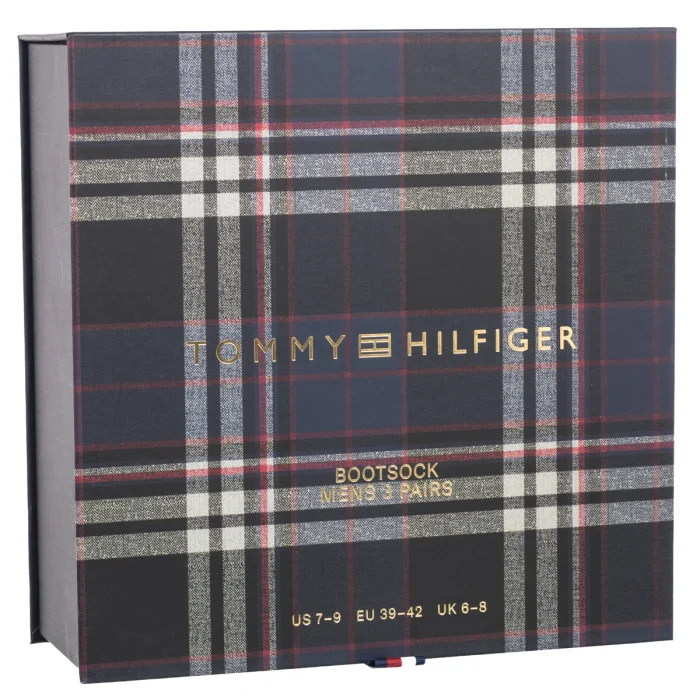 Skarpetki 3 pary Tommy Hilfiger TH Men Sock 3P Giftbox Bootsock Navy 701241160 001 – zdjęcie 5