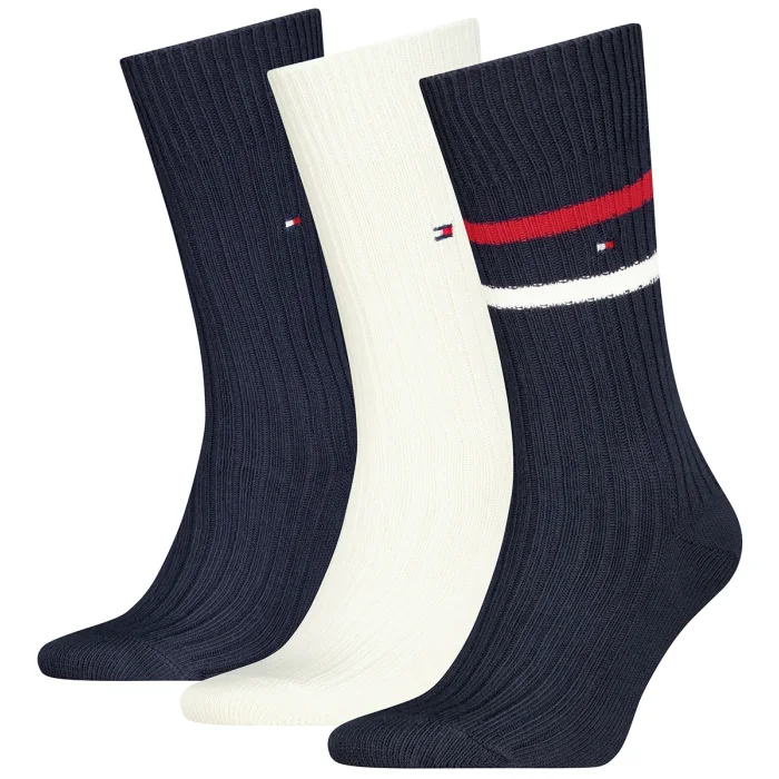 Skarpetki 3 pary Tommy Hilfiger TH Men Sock 3P Giftbox Bootsock Navy 701241160 001 – zdjęcie 1