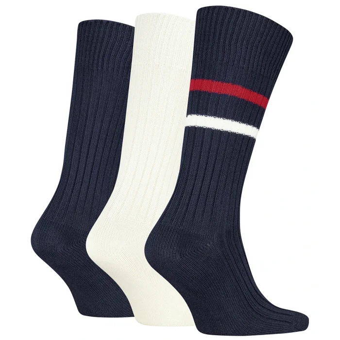 Skarpetki 3 pary Tommy Hilfiger TH Men Sock 3P Giftbox Bootsock Navy 701241160 001 – zdjęcie 2