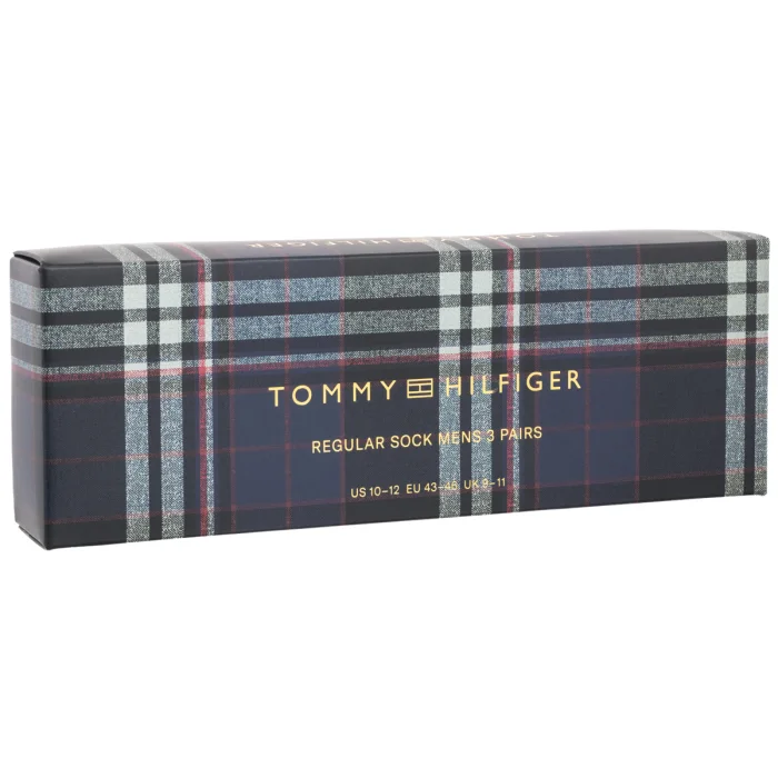 Skarpetki 3 pary Tommy Hilfiger TH Men Sock 3P Giftbox Monogram Navy 701241159 001 – zdjęcie 5