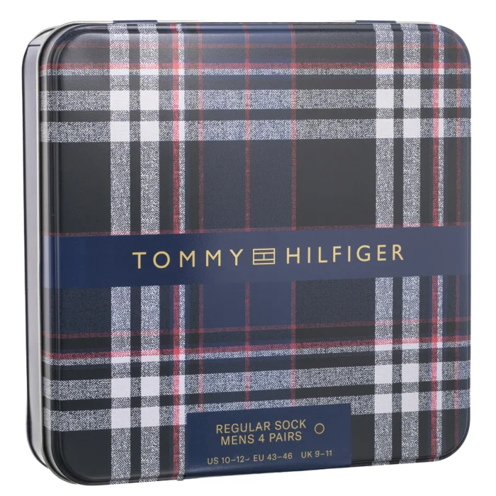 Skarpetki 4 pary Tommy Hilfiger TH Men Sock 4P Giftbox Tommy Stripes Jeans 701241158 003 – zdjęcie 5