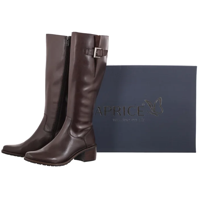Kozaki Caprice Brązowe 9-25600-47 337 Dk Brown Nappa – zdjęcie 6