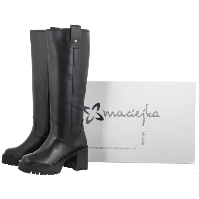 Kozaki Maciejka Czarne K7693-01/00-7 – zdjęcie 6