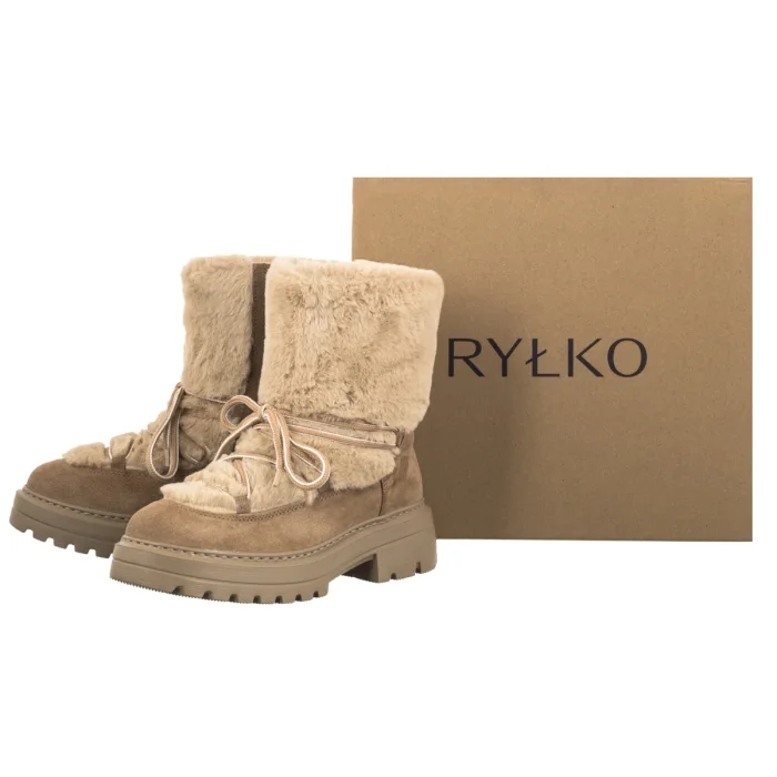 Śniegowce Ryłko Beżowe D2509_X_ _7SV – zdjęcie 6