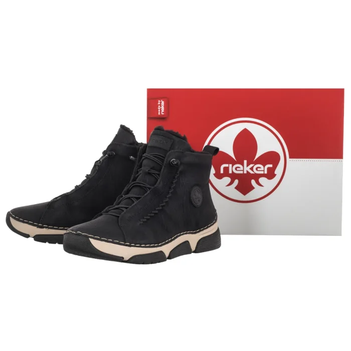 Trzewiki Rieker Czarne 45912-00 Black – zdjęcie 6