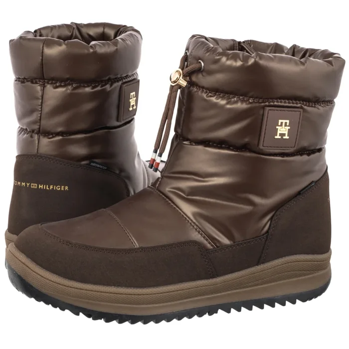 Śniegowce Tommy Hilfiger Functional Bootie Bronze T3AD-35206-1474591 – zdjęcie 1