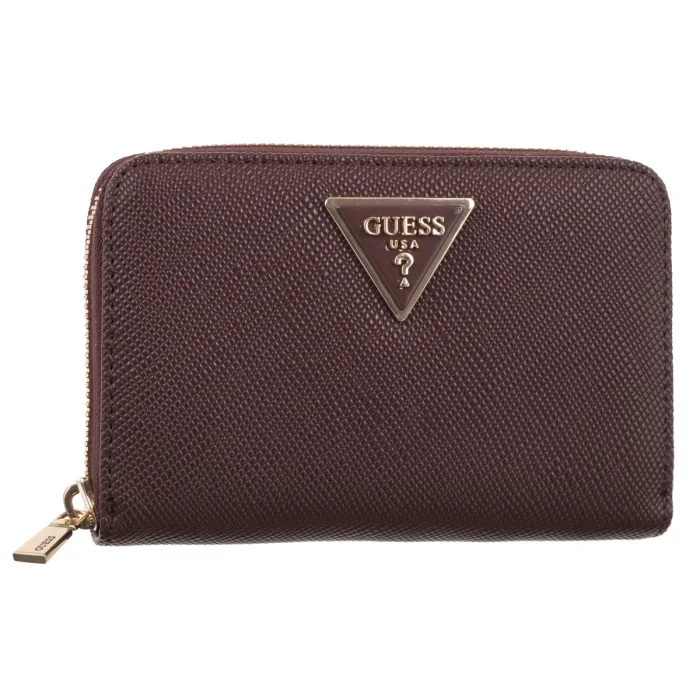 Portfel Guess Laurel II Slg Med Zip Around SWZG74 59140 Burgundy – zdjęcie 1