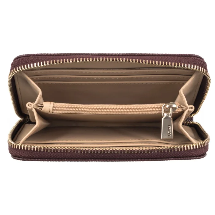 Portfel Guess Laurel II Slg Med Zip Around SWZG74 59140 Burgundy – zdjęcie 5