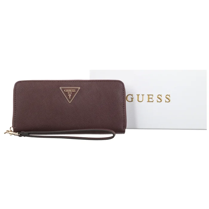 Portfel Guess Laurel II Slg Large Zip Around SWZG74 59146 Burgundy – zdjęcie 6