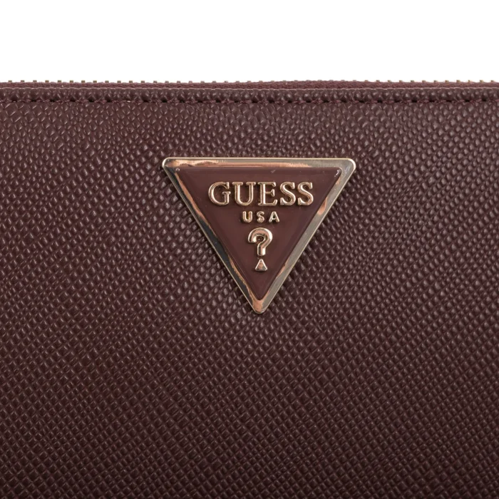 Portfel Guess Laurel II Slg Large Zip Around SWZG74 59146 Burgundy – zdjęcie 2