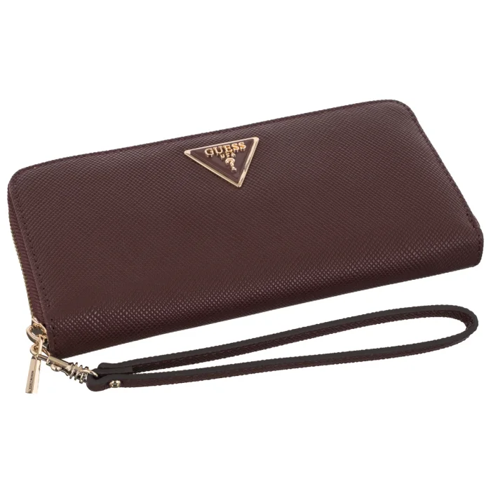 Portfel Guess Laurel II Slg Large Zip Around SWZG74 59146 Burgundy – zdjęcie 4