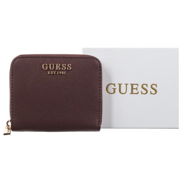 Portfel Guess Laurel II Slg Small Zip Around SWZG74 59137 Burgundy – zdjęcie 6