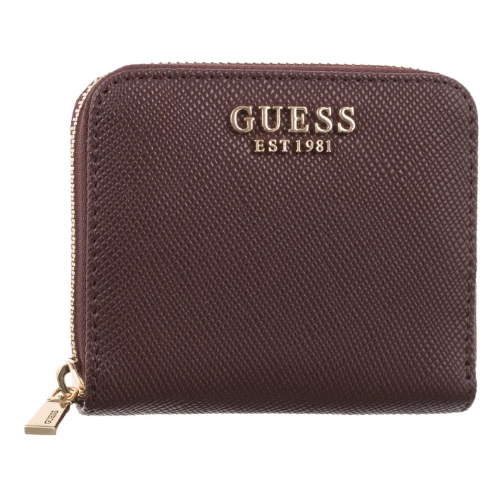 Portfel Guess Laurel II Slg Small Zip Around SWZG74 59137 Burgundy – zdjęcie 1