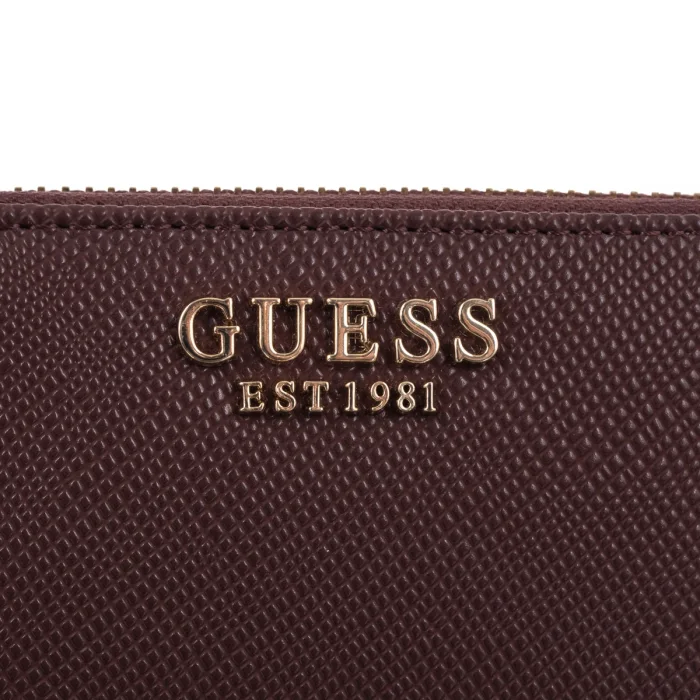 Portfel Guess Laurel II Slg Small Zip Around SWZG74 59137 Burgundy – zdjęcie 2