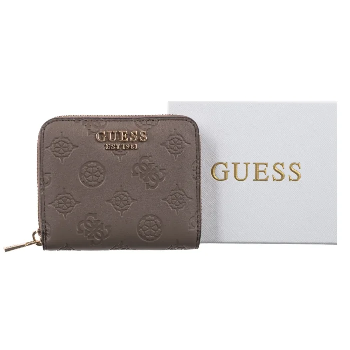 Portfel Guess Carmella Slg Small Zip Around SWPD22 25137 Taupe Logo – zdjęcie 6
