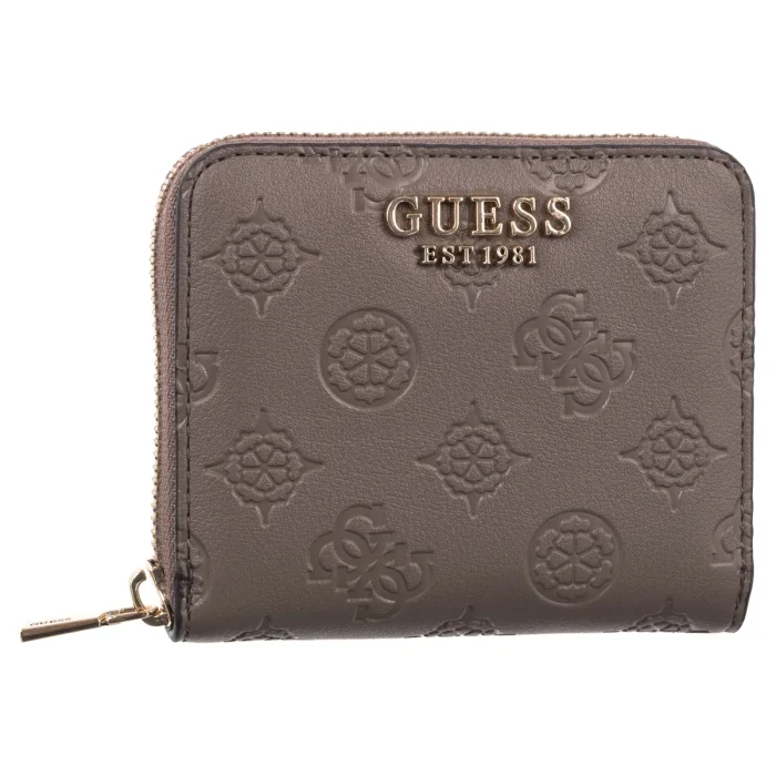 Portfel Guess Carmella Slg Small Zip Around SWPD22 25137 Taupe Logo – zdjęcie 1