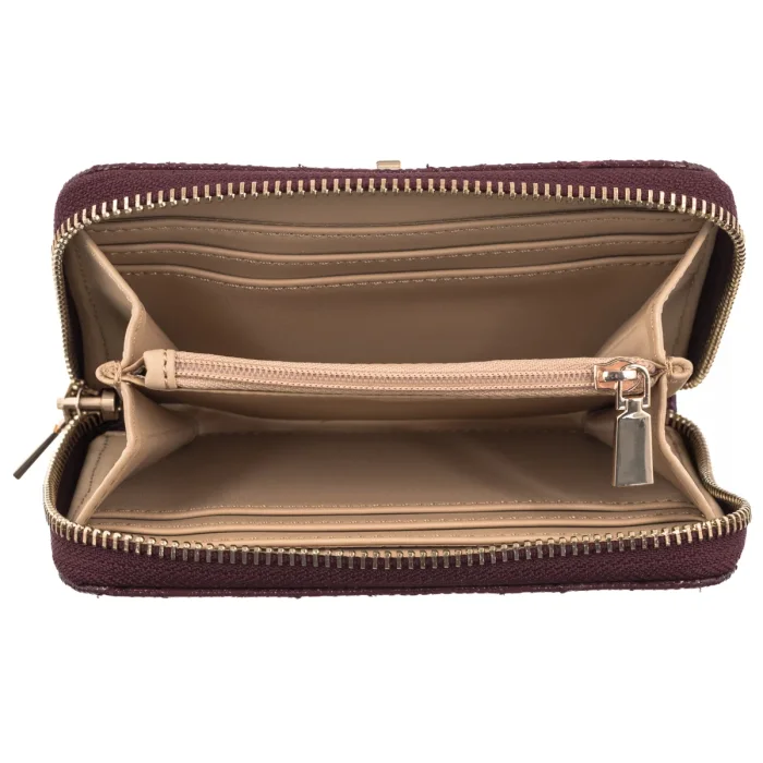 Portfel Guess Tamara Slg Medium Zip Around SWGG23 23140 Merlot – zdjęcie 5