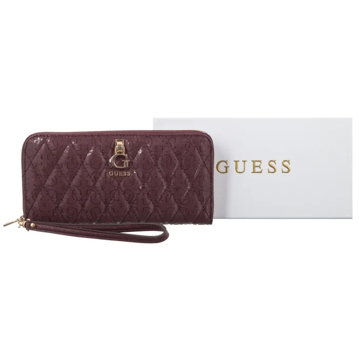 Portfel Guess Tamara Slg Large Zip Around SWGG23 23146 Merlot – zdjęcie 6