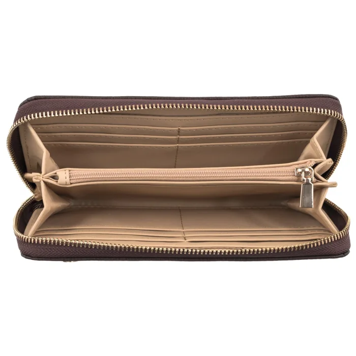 Portfel Guess Melody Slg Large Zip Around SWBG97 35146 Brown – zdjęcie 5