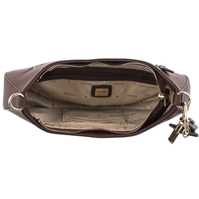Torebka Guess Noelle II Top Zip Shoulder Bag HWZG96 72180 Burgundy – zdjęcie 6
