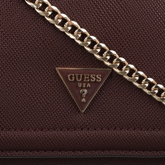 Torebka Guess Noelle II Cnvrtble XBody Flap HWZG96 72210 Burgundy – zdjęcie 4