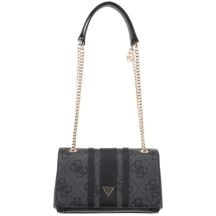 Torebka Listonoszka Guess Noelle II Cnvrtble Xbody Flap HWSS96 72210 Coal Logo – zdjęcie 5