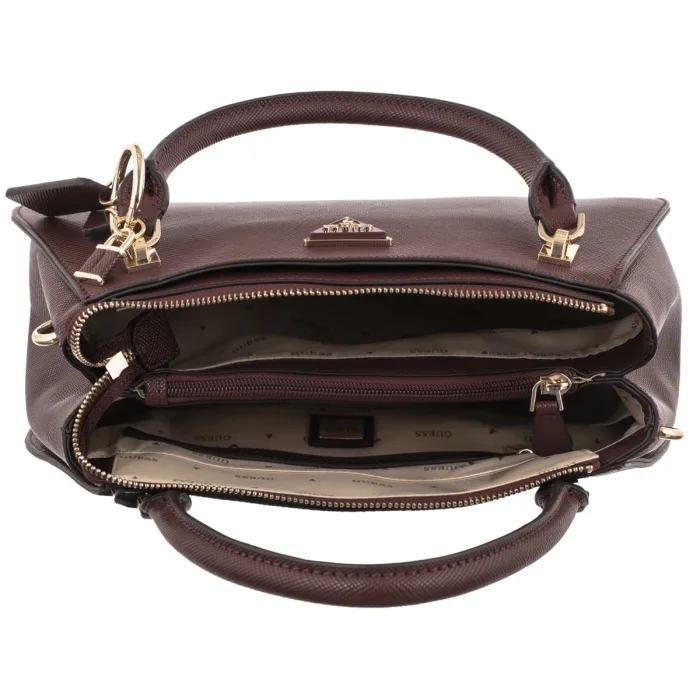 Torebka Guess Noelle II Luxury Satchel HWZG96 72070 Burgundy – zdjęcie 5