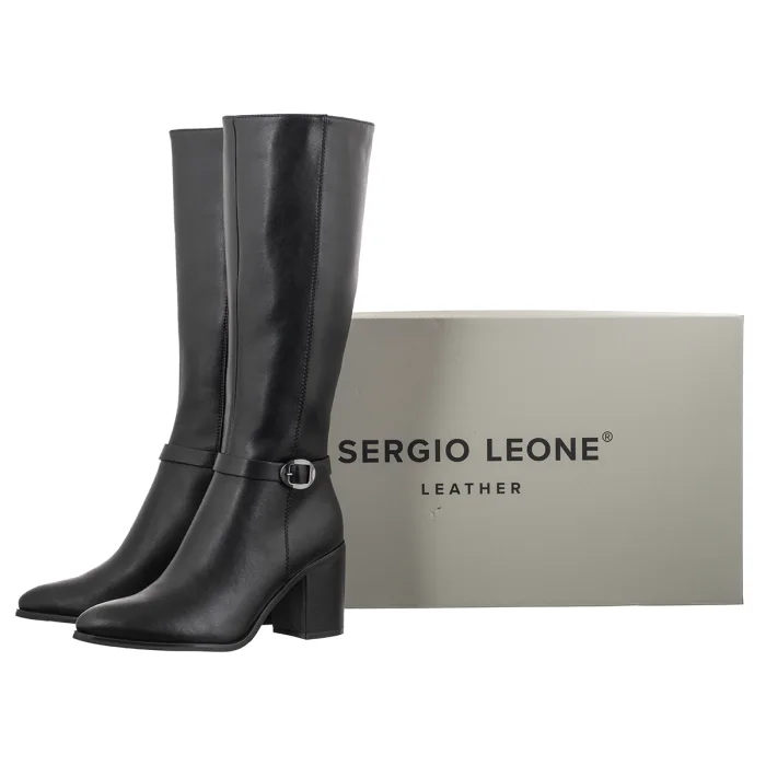 Kozaki Sergio Leone Czarne KZ-15-S – zdjęcie 6