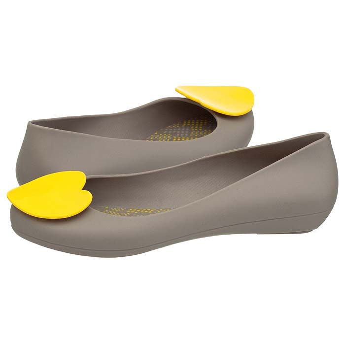 Baleriny Mel by Melissa Pop Heart Grey/Yellow 32092/52648 w