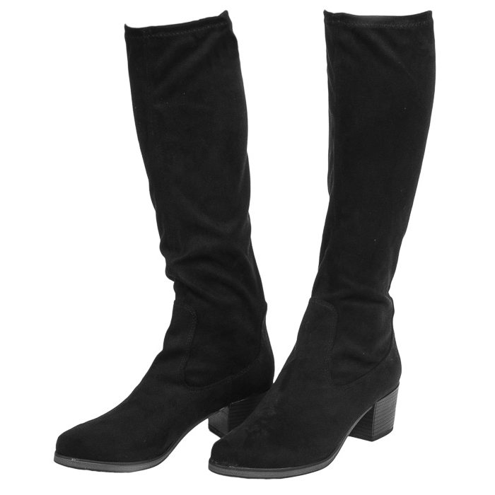 CAPRICE 9 9 25460 27, Stivali ad Altezza Ginocchio Donna, Nappa Nera, 37 EU