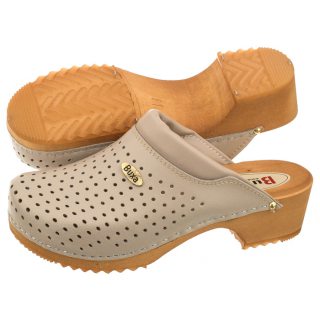 Drewniaki Buxa Supercomfort Beżowe F11