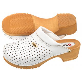 Drewniaki Buxa Supercomfort Białe F11