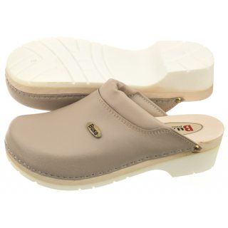 Drewniaki Buxa Supercomfort Beżowe FPU10