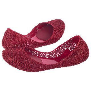 Baleriny Melissa Campana Papel VII AD 31512/50715 Red Glitter