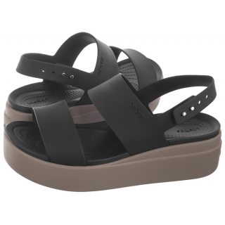 Sandały Crocs Brooklyn Low Wedge W Black/Mushroom 206453-07H