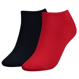 Skarpetki stopki 2 pary Tommy Hilfiger Women Sneaker 2P Tommy Red 343024001 684 039