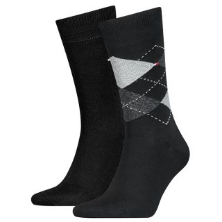 Skarpetki 2 pary Tommy Hilfiger Men Sock 2P Black 100001495 200 039