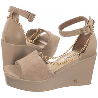 Sandały Carinii Beżowe B7882-R88-R46-000-F09