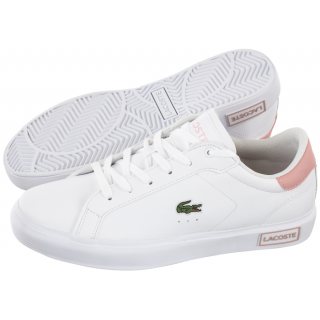 Sneakersy Lacoste Powercourt 0721 1 SUJ WHT/LT PNK 7-41SUJ00141Y9