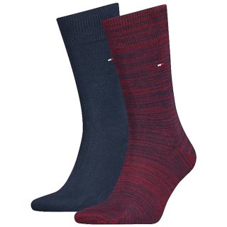 Skarpetki 2 pary Tommy Hilfiger Th Men Sock Classic 2P Navy/Rouge 371111 116 039