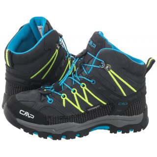 Buty Trekkingowe CMP Kids Rigel Mid Trekking Shoe Wp 3Q12944 34UF Antracite/Yellow Fluo