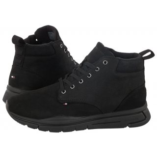 Trzewiki Tommy Hilfiger Warm Hilfiger Lth Hybrid Boot Black FM0FM04412 BDS