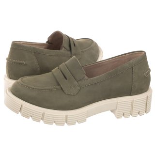 Mokasyny Caprice Zielone/Oliwkowe 9-24755-20 730 Cactus Nubuc