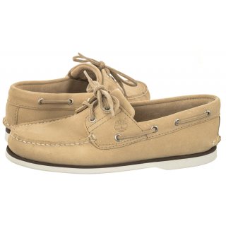 Mokasyny Timberland Classic Boat Boat Shoe Light Beige Suede 0A5QRR DQ9
