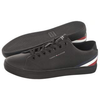 Buty Tommy Hilfiger Hi Vulc Core Low Lth Stripes Triple Black FM0FM04778 0GQ