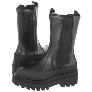 Trapery Calvin Klein Flatform Chelsea Boot Lth Wn Triple Black YW0YW01111 0GT