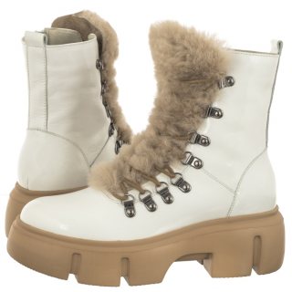 Botki Venezia Białe 4332 Pat White 