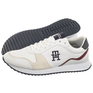Sneakersy Tommy Hilfiger Runner Evo Lth Mix White FM0FM04959 YBS