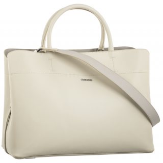 Torebka Calvin Klein Business Large Tote Saffiano DK Ecru/Sand Pebble K60K611674 PC4