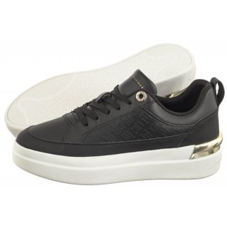 Sneakersy Tommy Hilfiger Lux Court Sneaker Monogram Black FW0FW07808 BDS